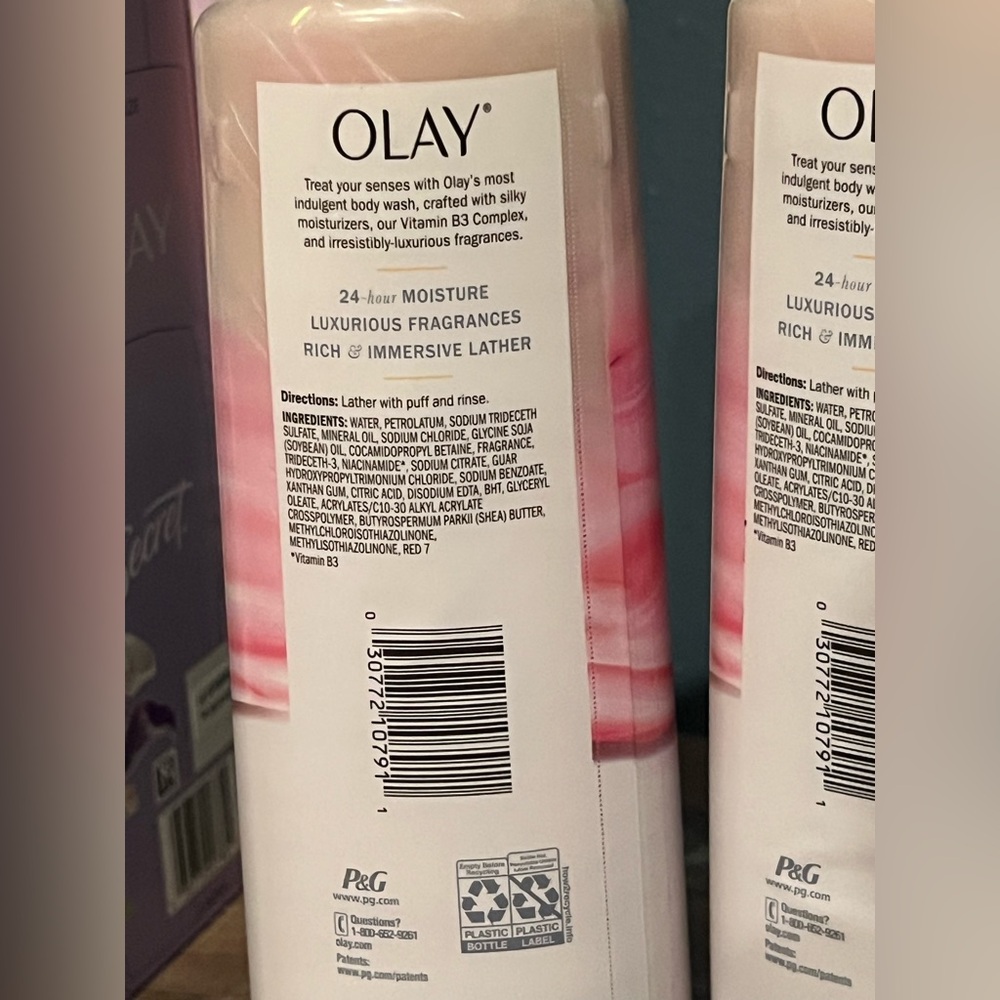 Olay Indulgent Moisture Notes Of Rose & Cherry Crème Women’s X 2 Body Washes New - Picture 7 of 8